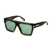 Stijlvolle zonnebril met groene lenzen Just Cavalli , Brown , Unisex