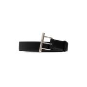 Leren riem Alexander McQueen , Black , Heren