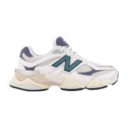 Mesh Sneakers met Monogram Detail New Balance , White , Heren