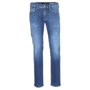 Blauwe Heren Jeans Rits Knoop Replay , Blue , Heren