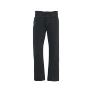 Wijde Jeans met Logodetails Closed , Black , Heren