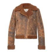 Jas met bontafwerking Alexander McQueen , Brown , Dames