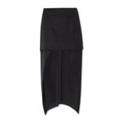 Asymmetrische Rok Alexander McQueen , Black , Dames