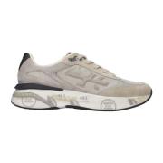 Grijze Suède Sneakers met Logo Detail Premiata , Gray , Heren