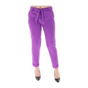 Paarse broek met riem Sol Wears Women , Purple , Dames