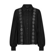 Blouse met kant en lange mouwen Tramontana , Black , Dames