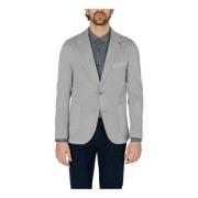 Grijze Geknoopte Blazer voor Mannen Mulish , Gray , Heren