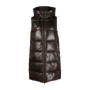 Lange Puffer Gilet Save The Duck , Brown , Dames