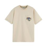 Relaxed Fit Pocket T-shirt Scotch & Soda , Beige , Heren