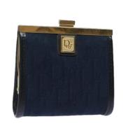 Pre-owned Canvas wallets Dior Vintage , Blue , Dames