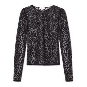 Transparante top Alexander McQueen , Black , Dames