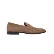 Heren Suede Loafers Boss , Brown , Heren