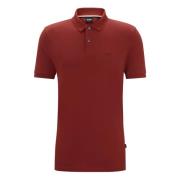 Pique Polo Shirt Boss , Brown , Heren