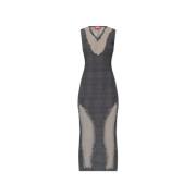 Geruite patroon jurk D-Myliane Diesel , Gray , Dames