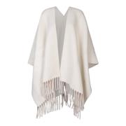 Beige Franje Poncho Brunello Cucinelli , Beige , Dames