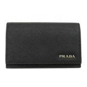 Pre-owned Leather wallets Prada Vintage , Black , Dames