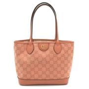 Pre-owned Canvas totes Gucci Vintage , Pink , Dames