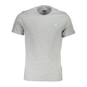 Grijze Katoenen T-Shirt met Borduursel Harmont & Blaine , Gray , Heren