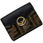 Pre-owned Leather wallets Fendi Vintage , Black , Dames