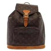 Pre-owned Leather backpacks Louis Vuitton Vintage , Brown , Dames