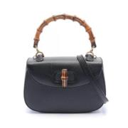 Pre-owned Leather handbags Gucci Vintage , Black , Dames