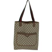 Pre-owned Canvas totes Gucci Vintage , Beige , Dames