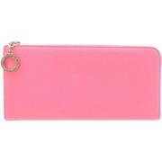 Pre-owned Leather wallets Bvlgari Vintage , Pink , Dames