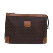 Pre-owned Canvas clutches Celine Vintage , Brown , Dames