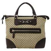 Pre-owned Canvas gucci-bags Gucci Vintage , Beige , Dames