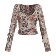 Top met bloemenmotief T-Flobis Diesel , Multicolor , Dames