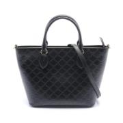 Pre-owned Leather handbags Gucci Vintage , Black , Dames