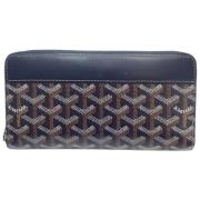 Pre-owned Leather wallets Goyard Vintage , Blue , Dames