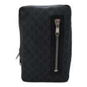 Pre-owned Canvas shoulder-bags Gucci Vintage , Black , Dames