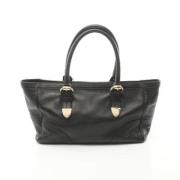 Pre-owned Leather totes Gucci Vintage , Black , Dames