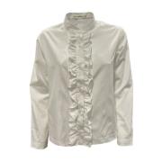 Gerimpelde Knoopblouse Lis Lareida , White , Dames