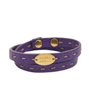 Pre-owned Leather bracelets Fendi Vintage , Purple , Dames