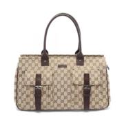 Pre-owned Canvas handbags Gucci Vintage , Beige , Dames