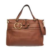 Pre-owned Leather gucci-bags Gucci Vintage , Brown , Dames