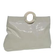 Pre-owned Coated canvas handbags Celine Vintage , White , Dames