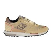 Sportieve Veterschoenen Beige Contrast Logo Napapijri , Beige , Heren