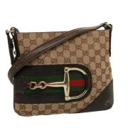 Pre-owned Canvas gucci-bags Gucci Vintage , Beige , Dames