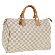 Pre-owned Canvas handbags Louis Vuitton Vintage , White , Dames