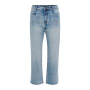 Hoge Straight Y Jeans Lichtblauw My Essential Wardrobe , Blue , Dames