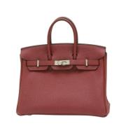 Pre-owned Leather handbags Hermès Vintage , Red , Dames