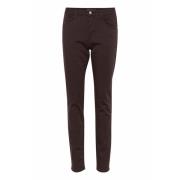 Twill Pant - Coco Fit Chocolate Plum Cream , Brown , Dames