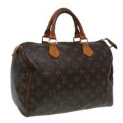 Pre-owned Canvas handbags Louis Vuitton Vintage , Brown , Dames