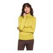 Gouden Rollneck Sweater Gebrande Melange Saint Tropez , Yellow , Dames