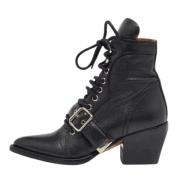 Pre-owned Leather boots Chloé Pre-owned , Black , Dames