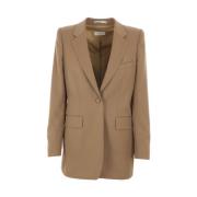 Bruine Wol Gabardine Jas Klassieke Stijl Dries Van Noten , Brown , Dam...