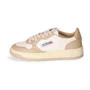 Lage Leren Sneaker met Iconische Details Autry , Beige , Heren